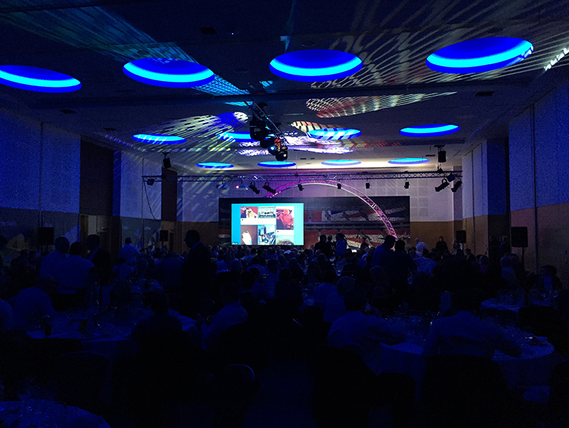 A room full of people attending an event we have provided services for