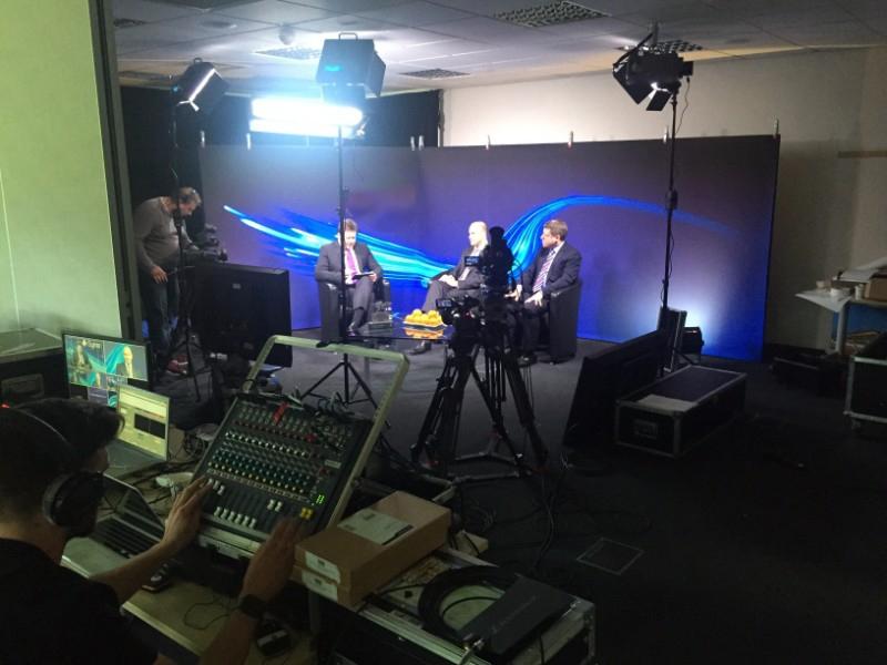 A behind the scenes look at a virtual event in progress